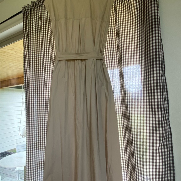 Zara Sleeveless Tie-Waist Maxi Dress in Beige - Picture 9 of 9